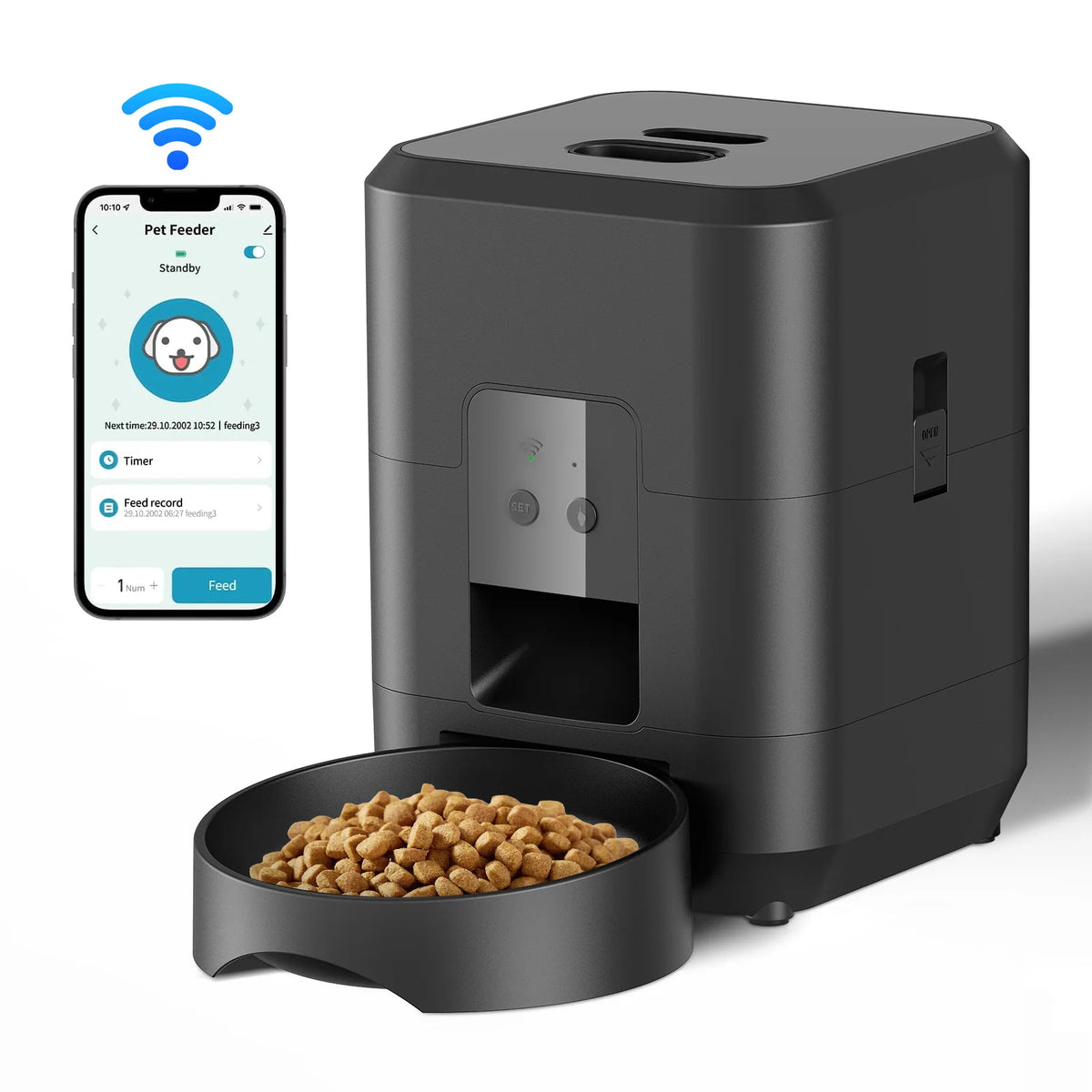 2L Smart WiFi Pet Feeder with Camera for Cats & Dogs