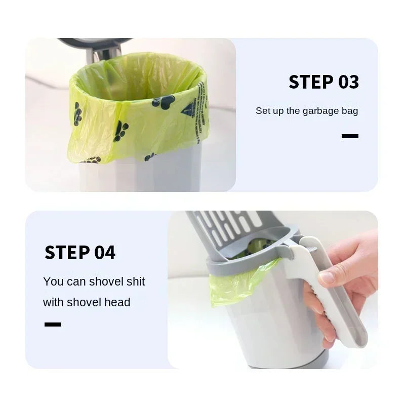 Self-Cleaning Cat Litter Scoop with Waste Bags – Easy & Hygienic Litter Box Cleaner