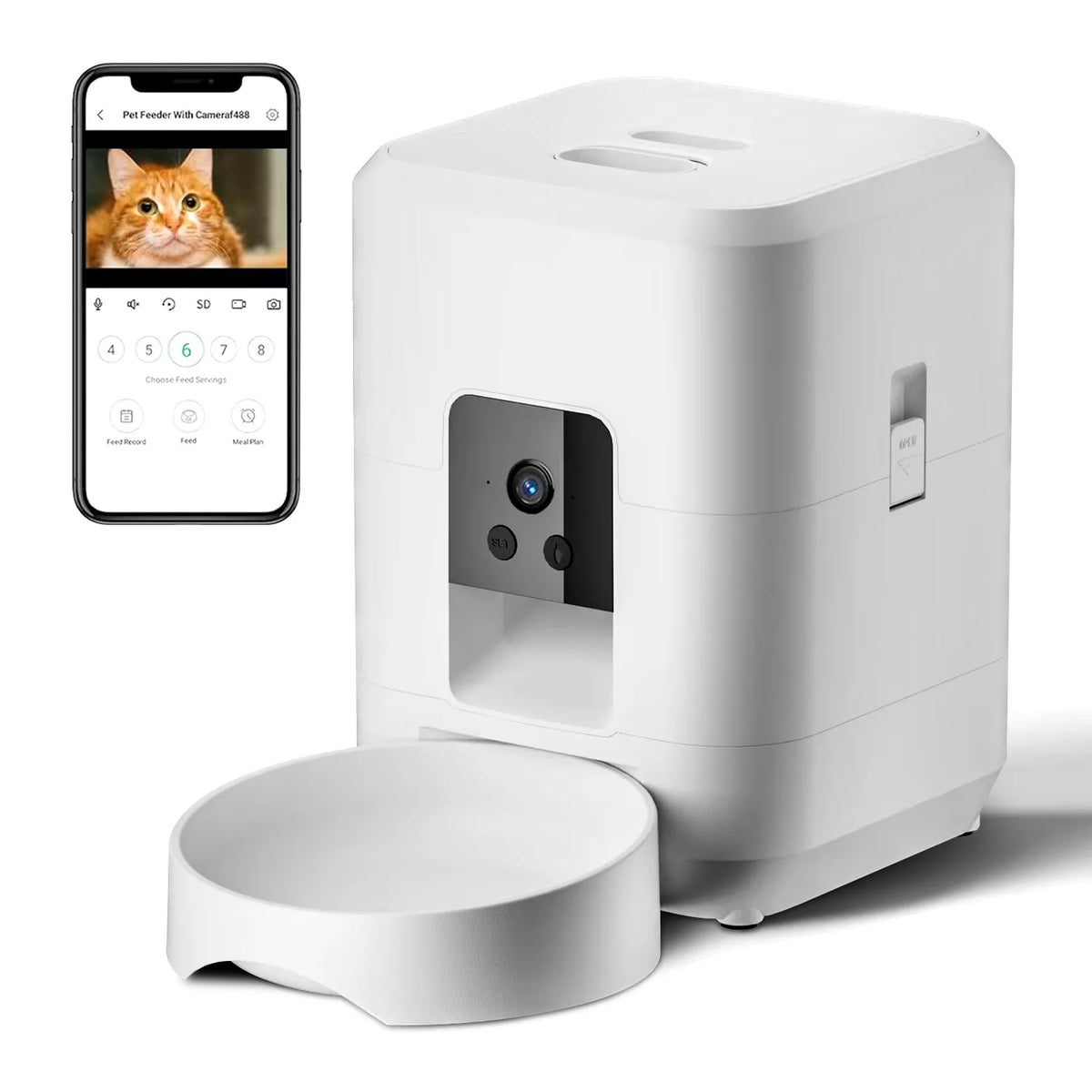 2L Smart WiFi Pet Feeder with Camera for Cats & Dogs