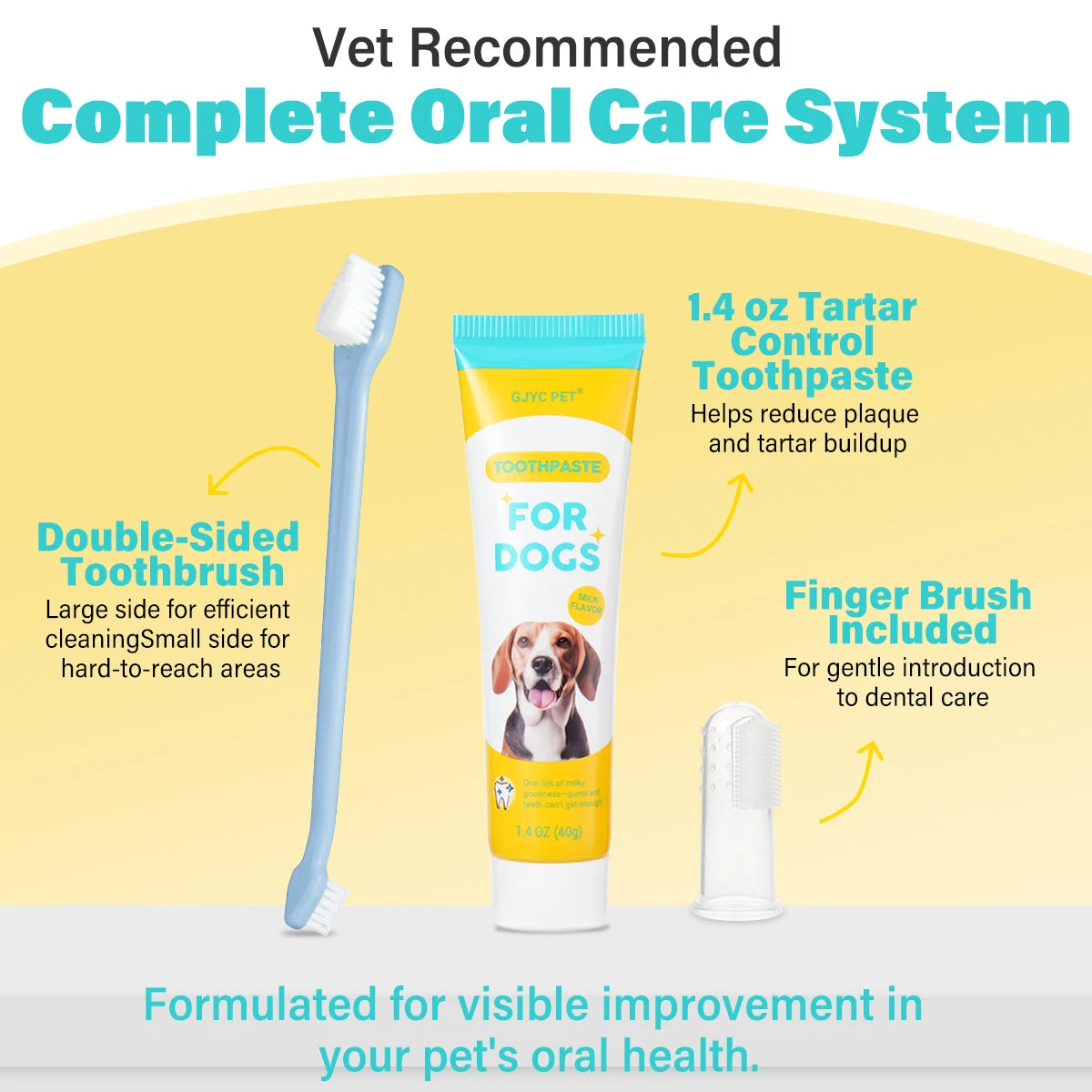 Dog & Cat Dental Care Kit – Toothpaste & Toothbrush