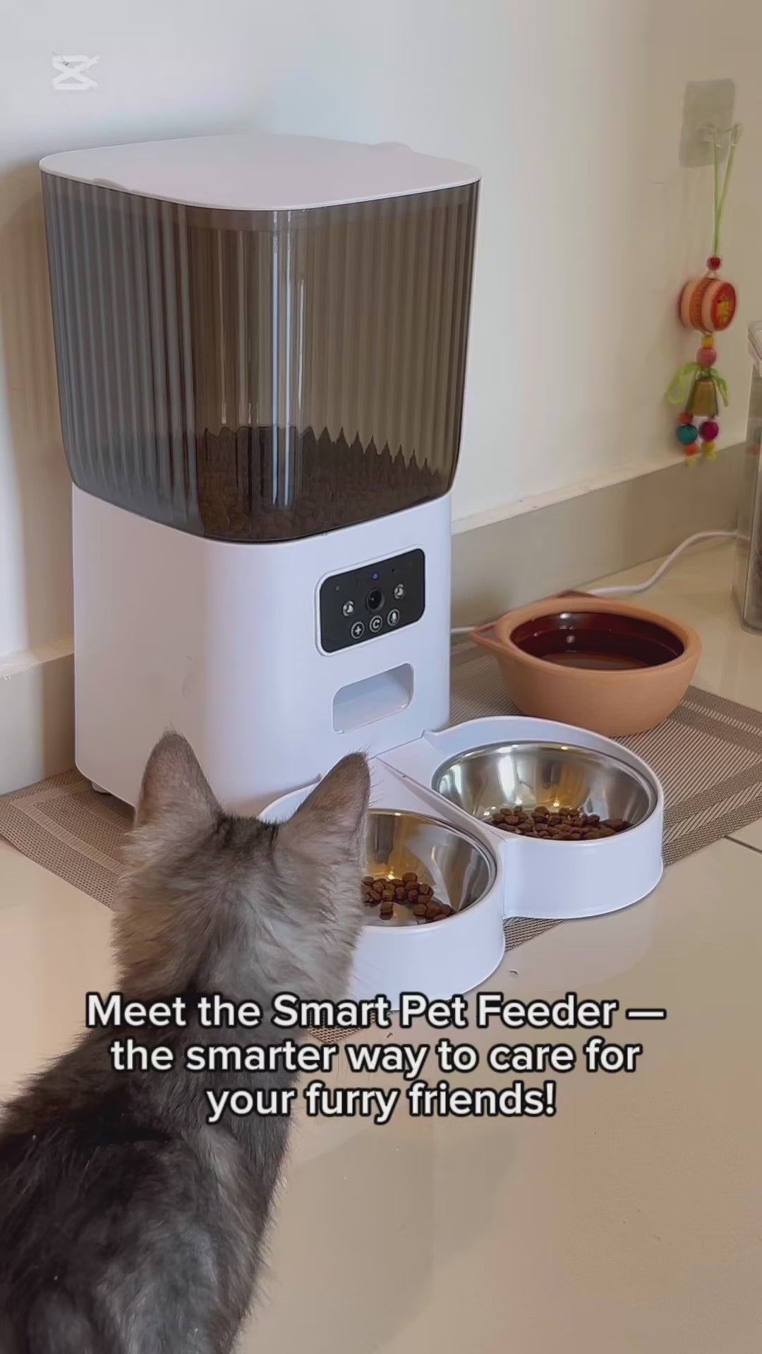 Smart Automatic Pet Feeder with Camera & Wi-Fi App – 5L Food Dispenser & 3L Water Fountain for Dogs & Cats